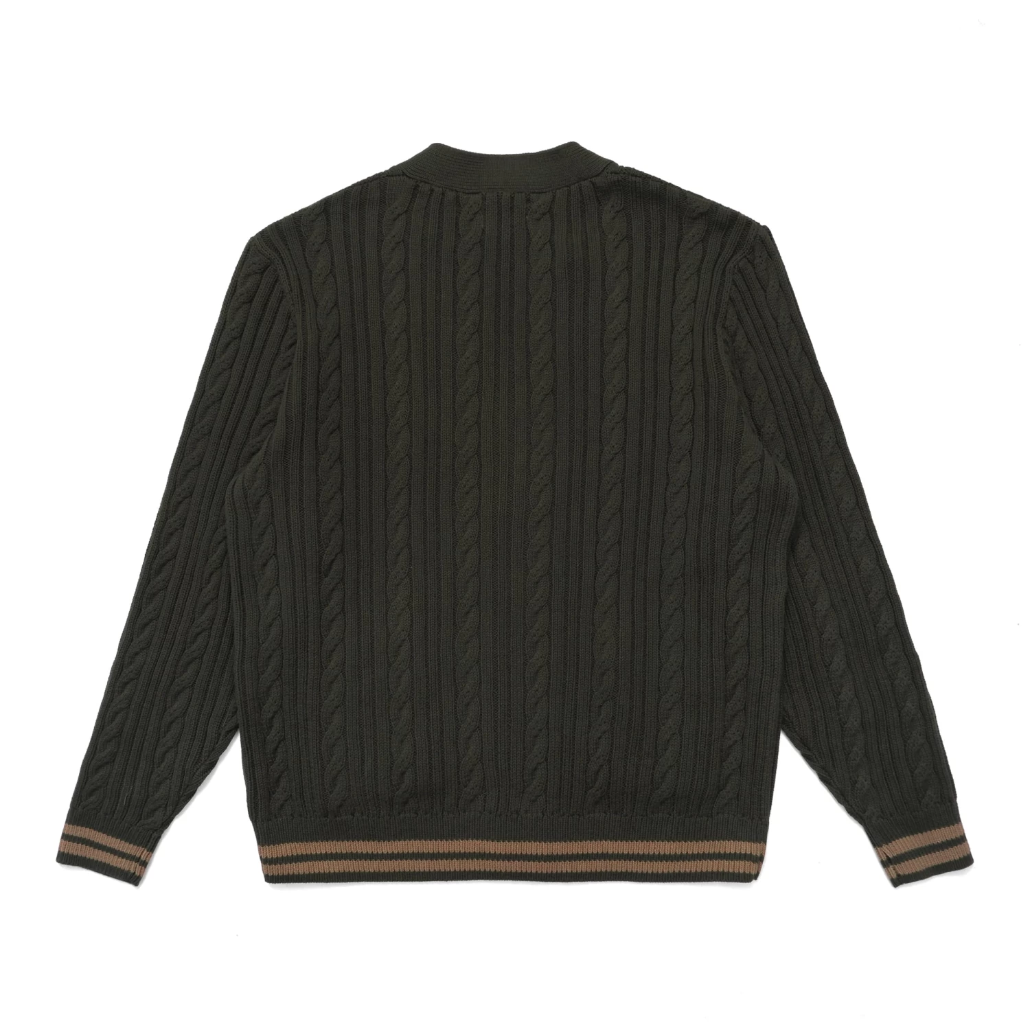 MALBON X BUDWEISER PLAYERS CABLE KNIT CARDIGAN - Image 4
