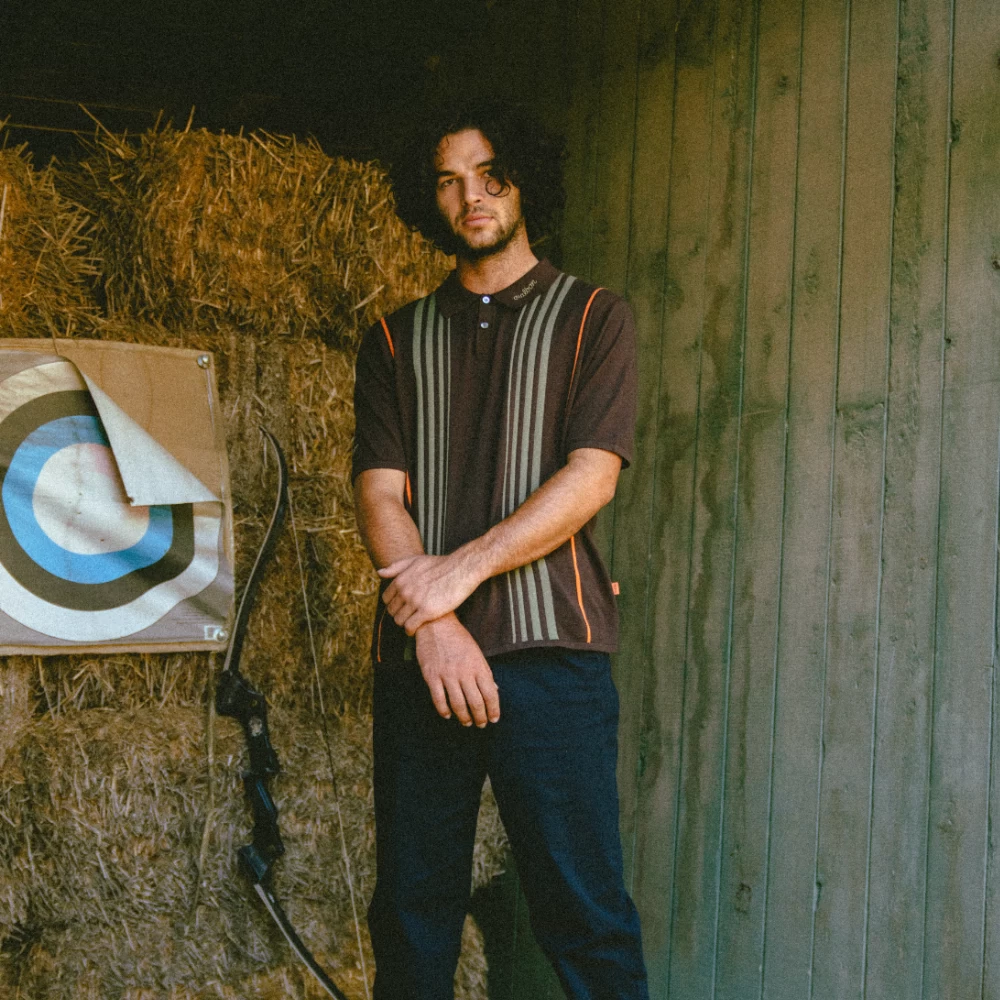 Malbon X 100 Thieves Ranger Knit SS Polo - Image 2